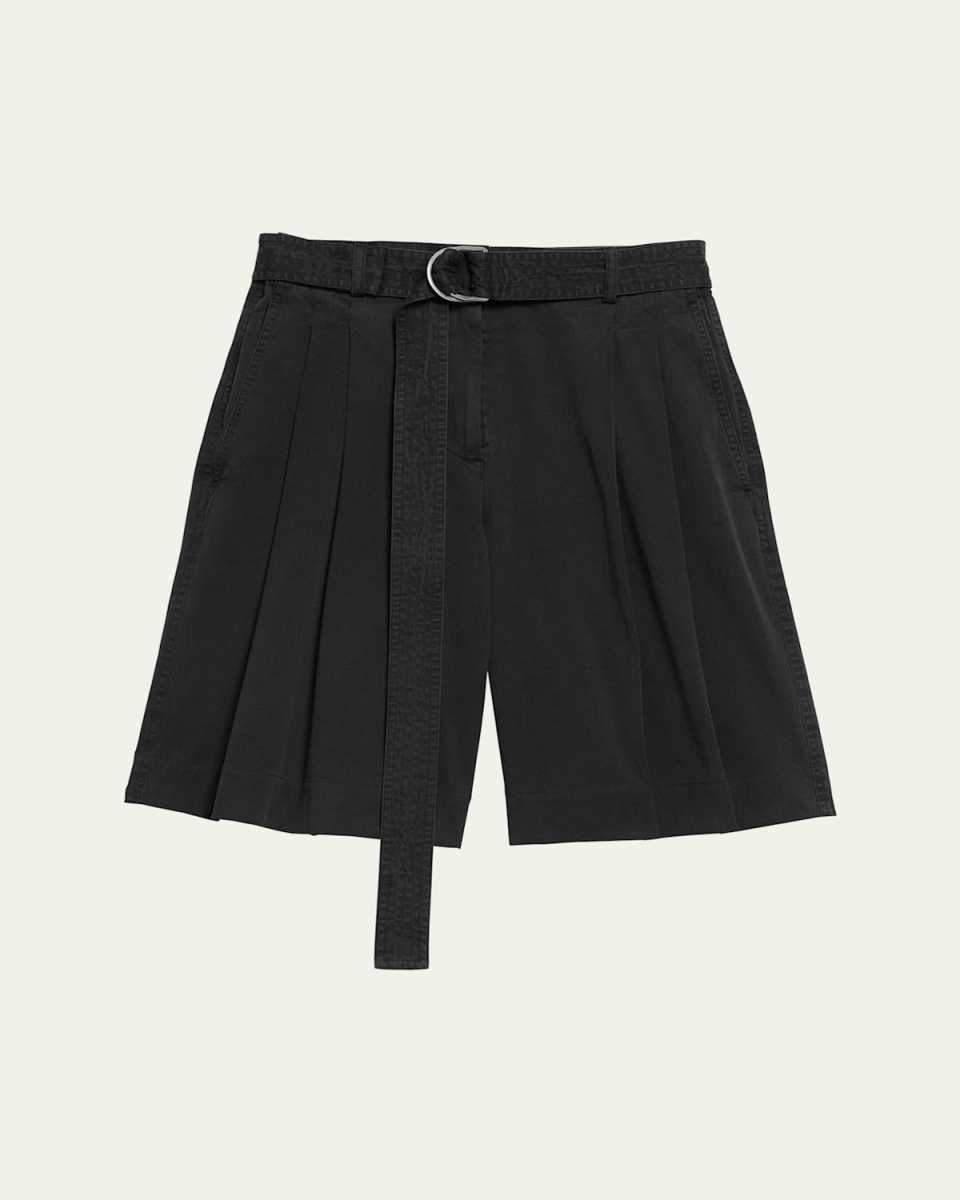 Garment Dyed Double-Pleated Shorts